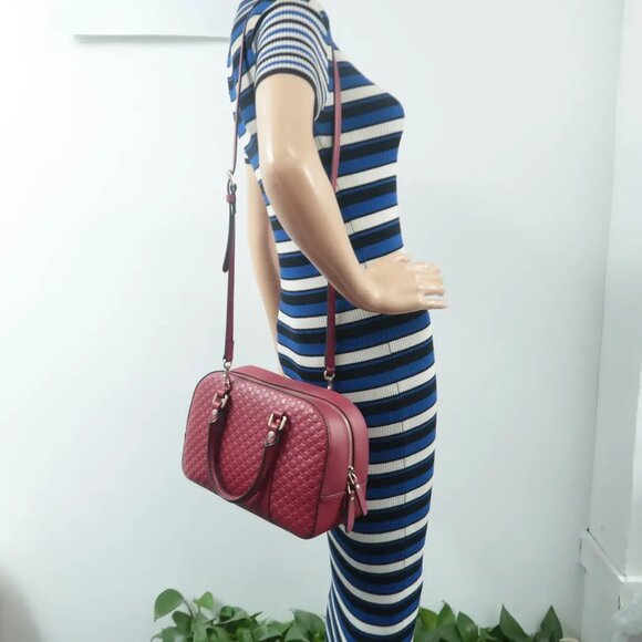 100% Authentic GUCCI Red Leather Satchel 656-11624 - Picture 12 of 12